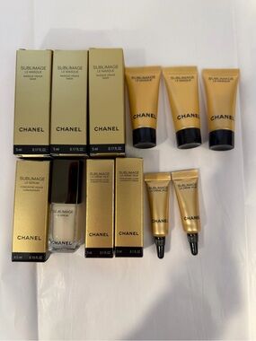 Chanel Sublimage Deluxe Sample Bundle Le Sérum Eye Cream Mask 6 Pc NIB